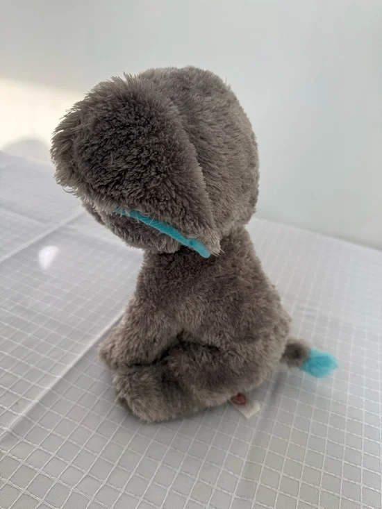 Ty Elephant Peanut Black Plush with Blue Eyes and Ear Accents (Retired) - Picture 2 of 4